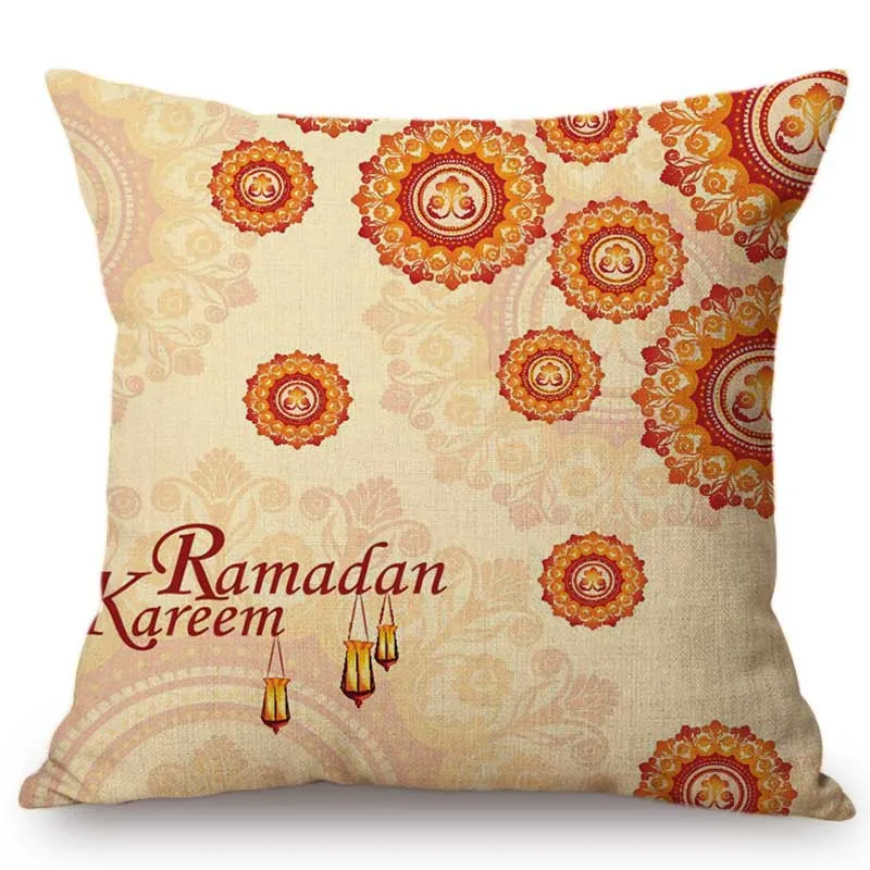 Рамадан исламский ИД Мубарак для украшения дома Наволочка Декор Диван хлопок