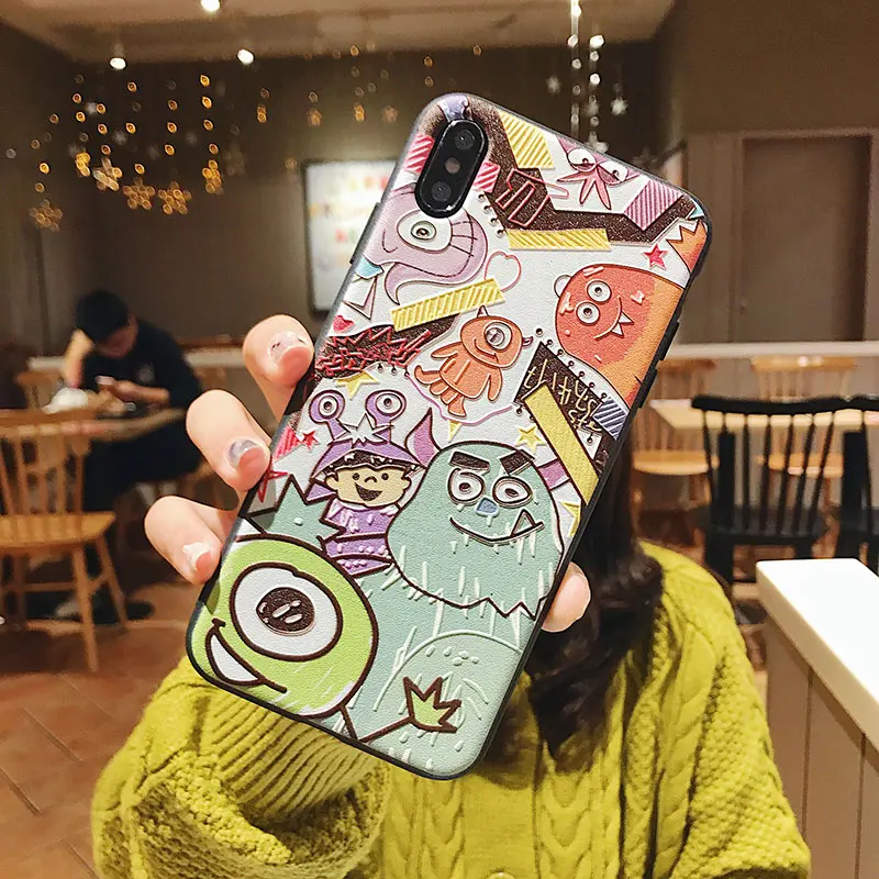 Тисненый Чехол для мобильного телефона чехол iPhone 7 xr xs max 8 plus телефон 6s мобильный с