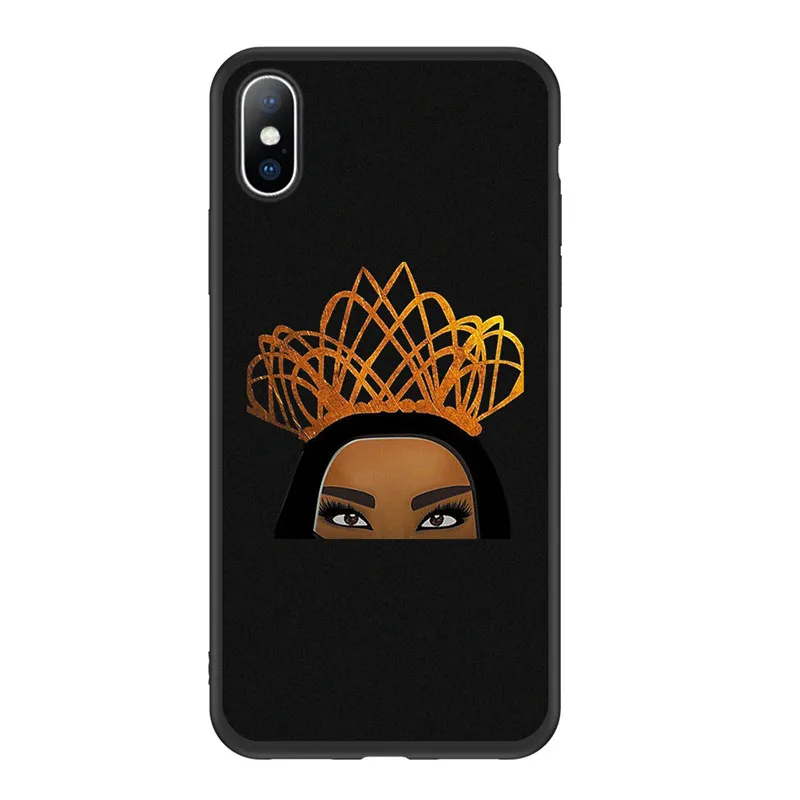 AC5029 Ottwn арабский хиджаб девушка Королева Корона чехол для телефона для iPhone 11 Pro Max XR Xs Max Мягкий ТПУ чехол для iPhone 6 6s 7 8 Plus 5 5S SE - Цвет: AC5029