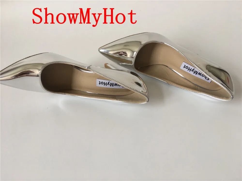 Showmyhot пикантные острый носок Модная обувь на высоком каблуке вечерние Обувь Для женщин Брендовая Дизайнерская обувь Ночные клубы Платье туфли-лодочки с тонким каблуком