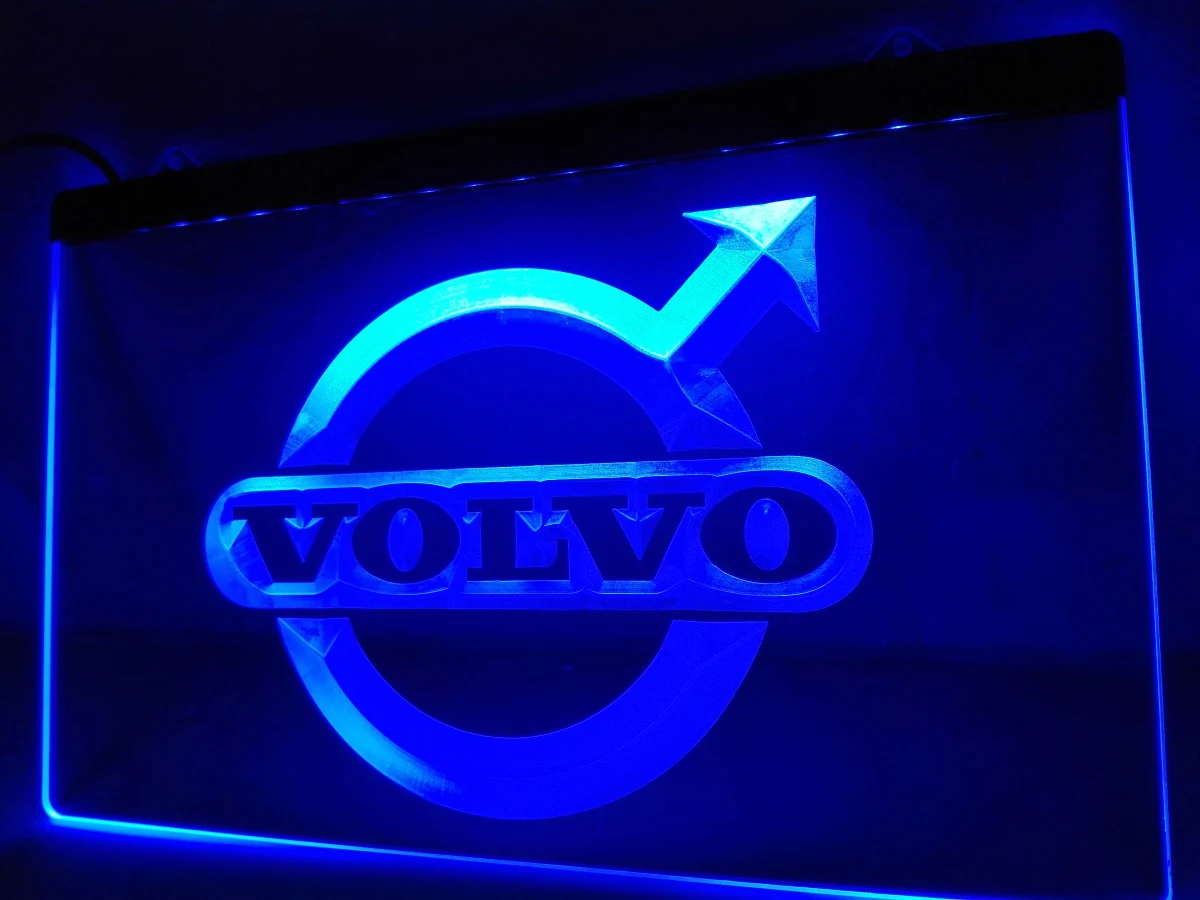 LG008-Volvo светодиодный неоновый светильник, подвесной знак, домашний декор