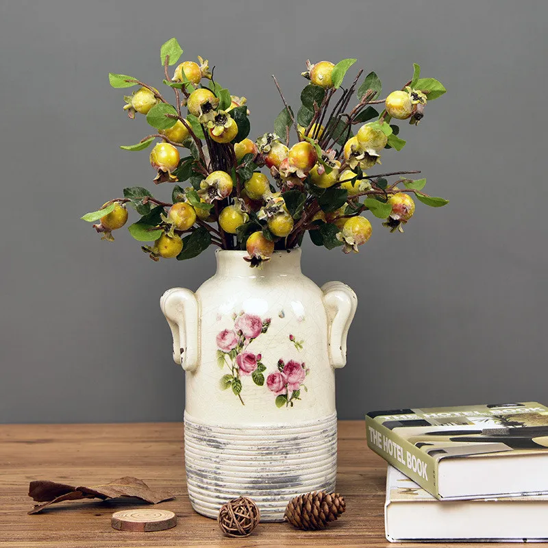 Европейский пасторальный искусственный Боярышник фрукты имитация цветок