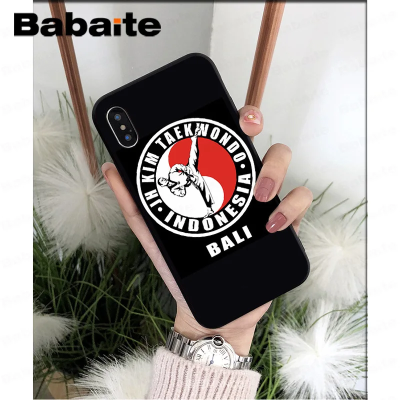A9 Babaite Kungfu тхэквондо черный мягкий ТПУ чехол для телефона чехол для Apple iPhone 7 8 6 6S Plus X XS MAX 5 5S SE XR чехол - Цвет: A9