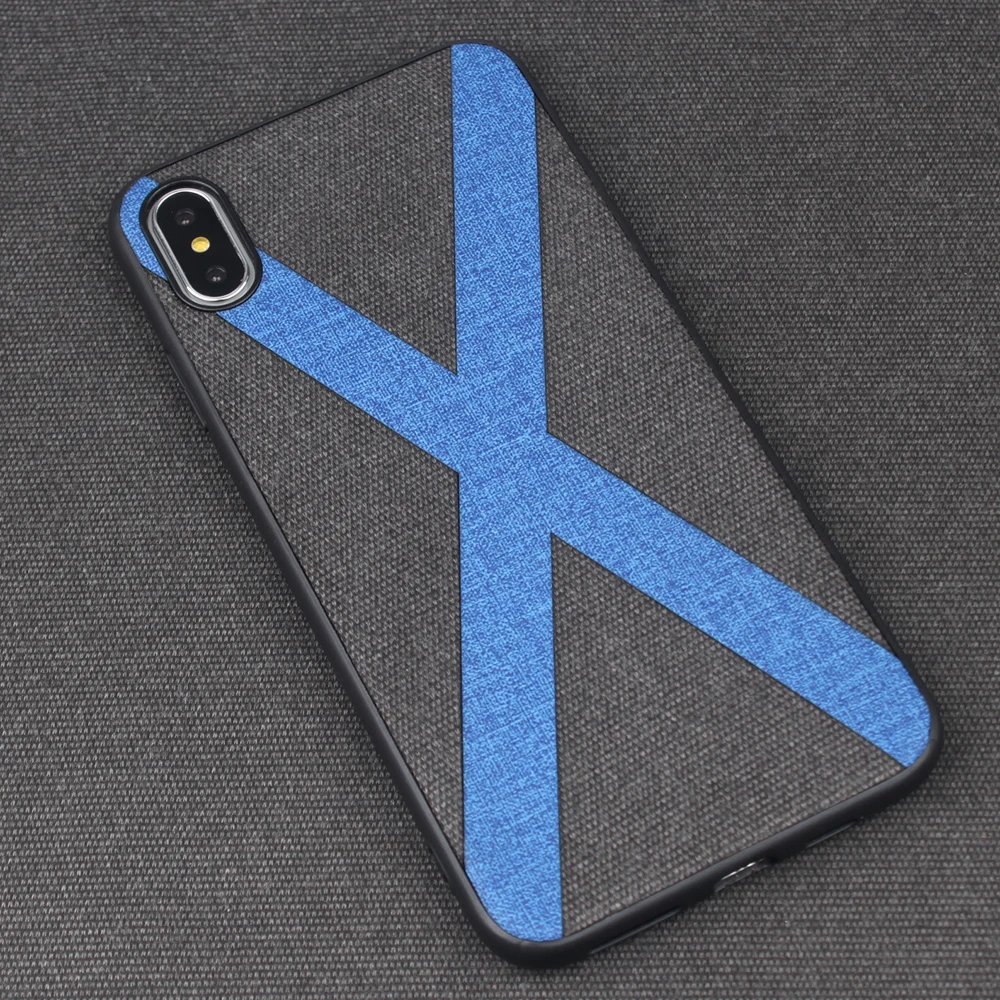 Фабричный чехол для iphone Xs Max XR X тканевая текстурная сумка телефона силиконовая