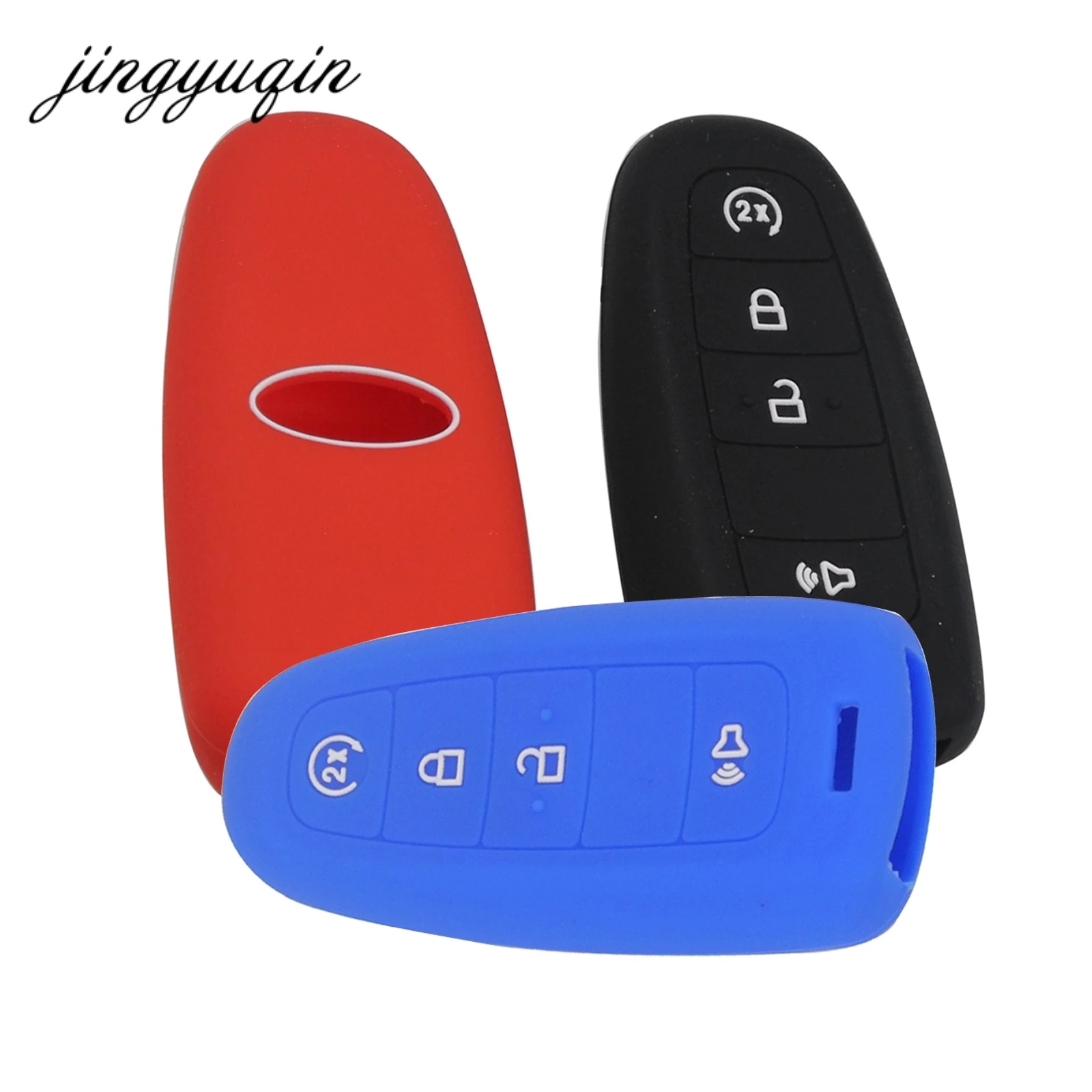 Силиконовый чехол jingyuqin с 4 кнопками для LINCOLN MKS MKX fit FORD Escape Flex Focus aurus Edge Explorer Smart Remote