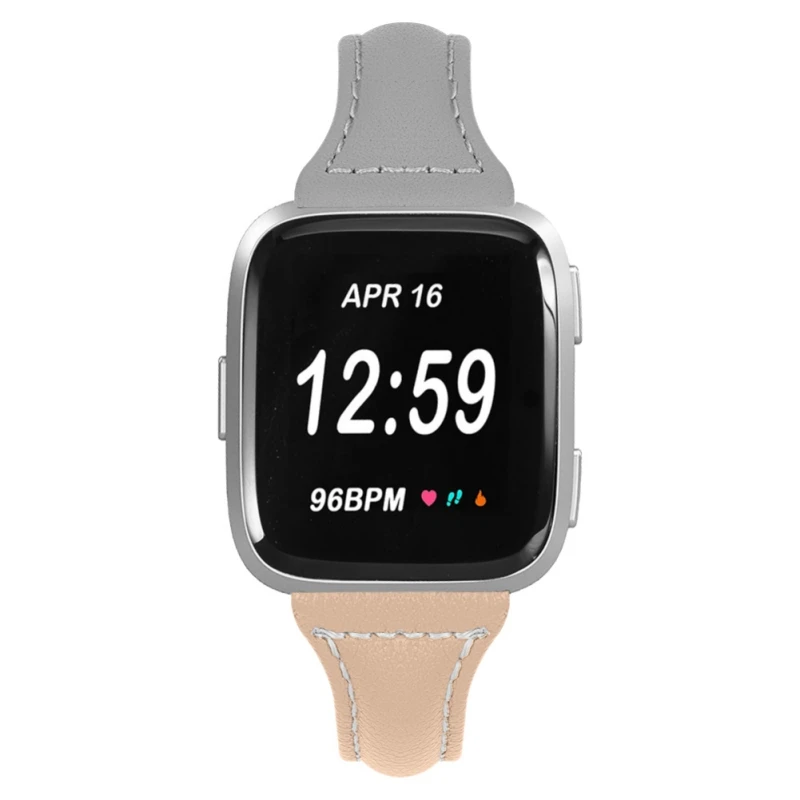 Браслеты из натуральной кожи для Fitbit Versa ремешок Lite наручные Смарт-часы Миланская петля Магнитный Браслет fit bit Verse Band аксессуар