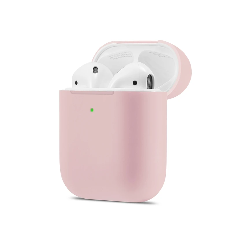 Light Pink Ультратонкий ТПУ Bluetooth беспроводной защитный чехол для наушников для Airpods 2 разных ярких цветов сумка для наушников Airpods 2 аксессуары - Цвет: Light Pink