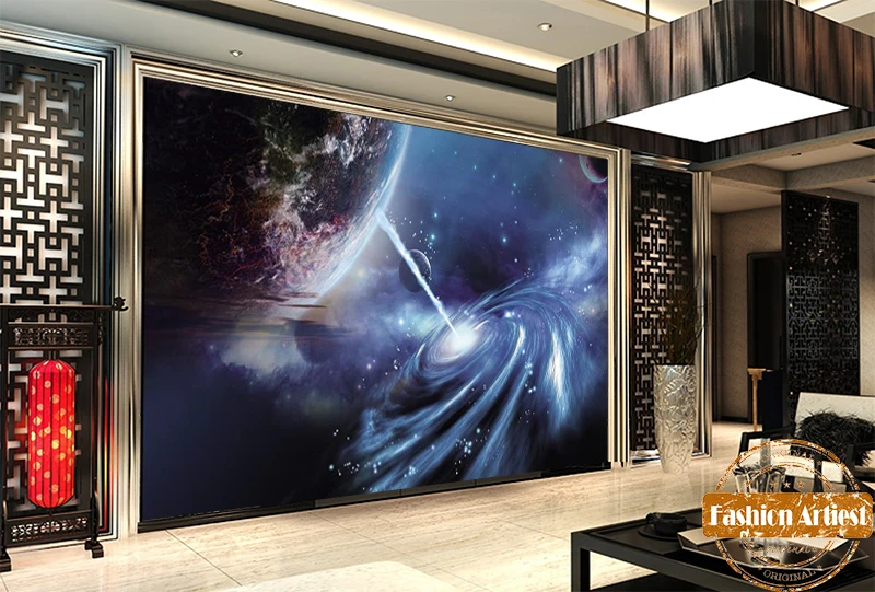 3d обои на заказ Настенные звезда космоса Вселенная звездное ремесло ТВ диван