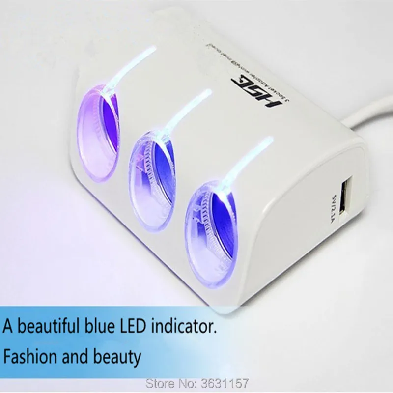 Автомобильный Стайлинг двойной USB три прикуривателя Автомобильное зарядное