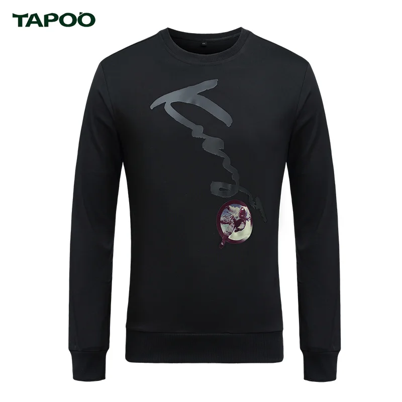 Tapoo бренд Повседневное Для мужчин футболка Homme Фитнес хлопка с длинным рукавом