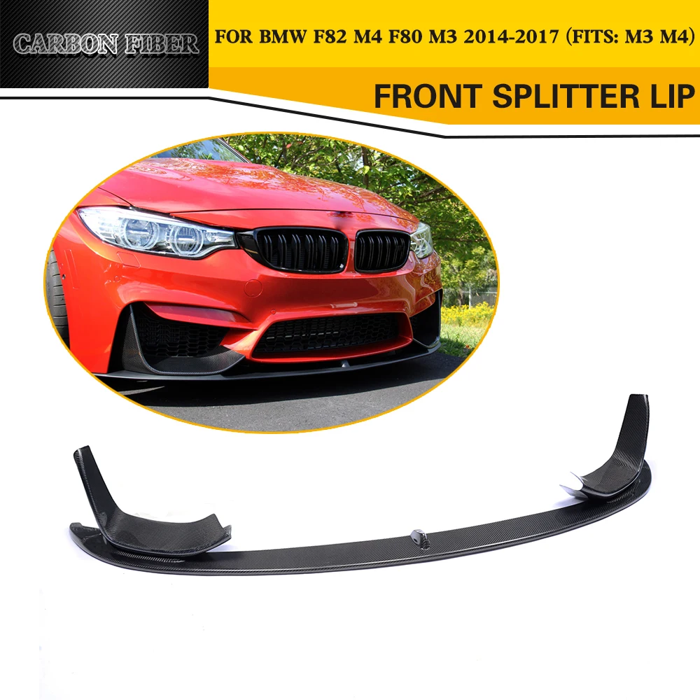 Передний бампер из углеродного волокна для губ с разветвителем BMW F80 M3 F82 F83 M4