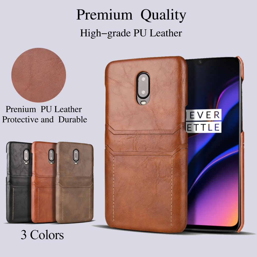 Роскошный кожаный чехол-бумажник защитный чехол для Oneplus 6 6t 7 тонкий жесткий