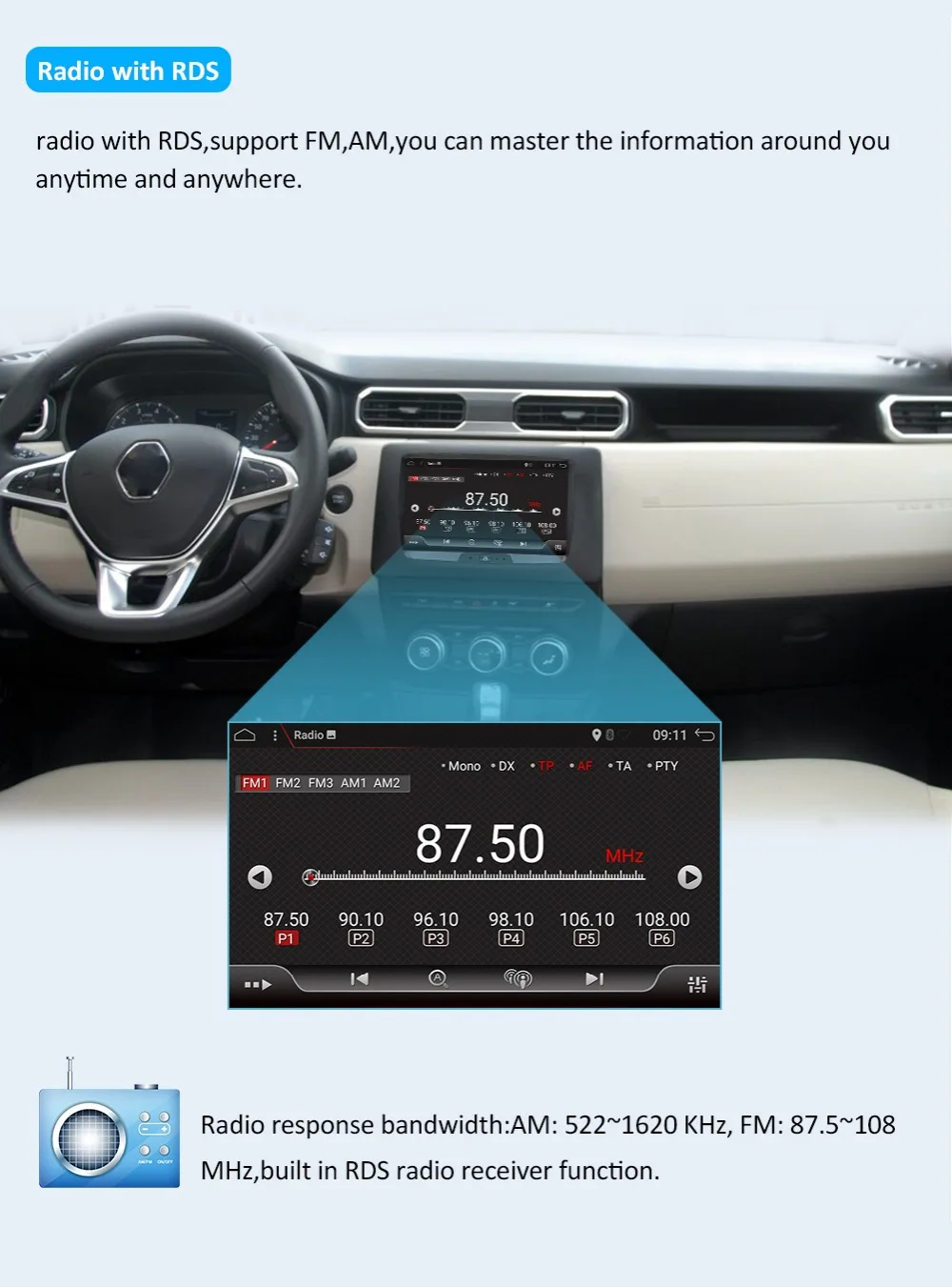 Восьмиядерный Android 9,0 Автомобильный мультимедийный gps для Dacia Sandero Duster Renault Captur Lada Xray 2 Logan 2 Dokker Lodgy 2012- wifi