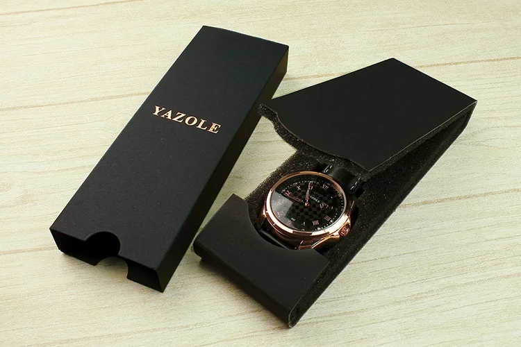box YAZOLE, модные кварцевые часы, мужские часы, Топ бренд, Роскошные мужские часы, деловые мужские наручные часы, Hodinky Relogio Masculino - Цвет: box