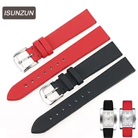 isunzun womens watch strap for tissot t007 309 watch with t007 special silk watch band original leather watch strap