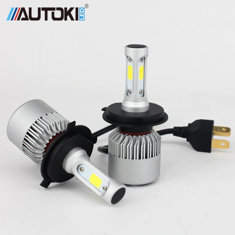 Автомобильные светодиодсветодиодный лампы Autoki S2 H4 H7 H11 9005 9006 H13 9004 9007 72 Вт лм с