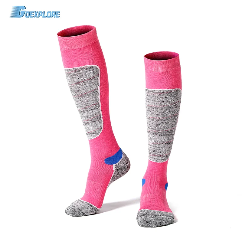 

Goexplore Ski Socks Women Thick Cotton Sports Snowboard Cycling Hiking Socks Moisture Absorption High Elastic Snow Socks Men