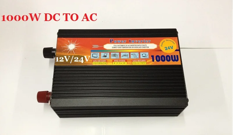 Портативный автомобильный инвертор с синусоидальной волной 1000 Вт постоянного