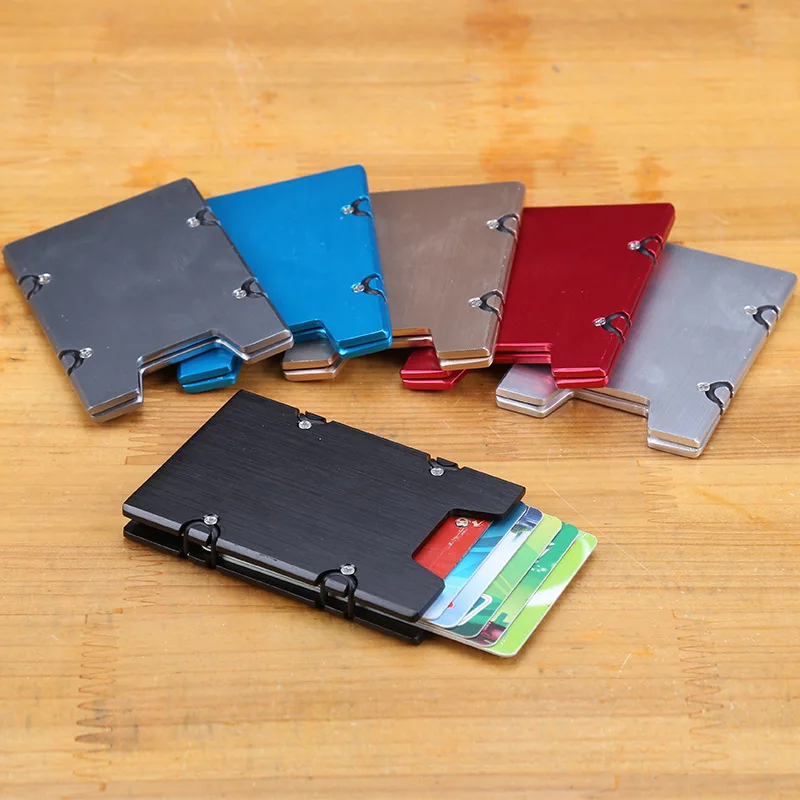 

Wholesale New Business Card Case Stainless Steel Aluminum Card Holder Card Id Holders Business Card Holder Mini Wallet