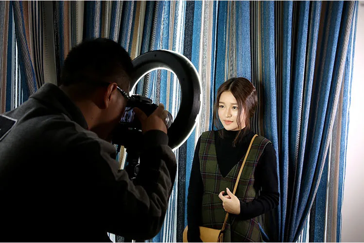 Fotopal 1" светодиодный студийный кольцевой светильник для фотосъемки, круглая лампа 5500 K с регулируемой яркостью, светодиодный фонарь для фото телефона, камеры для Youtube