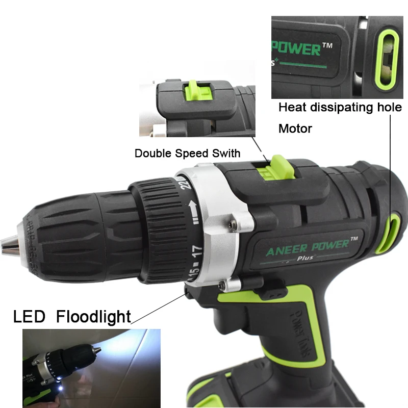 Аккумуляторная отвертка 16v Plus электрическая дрель ручная мини-дрель