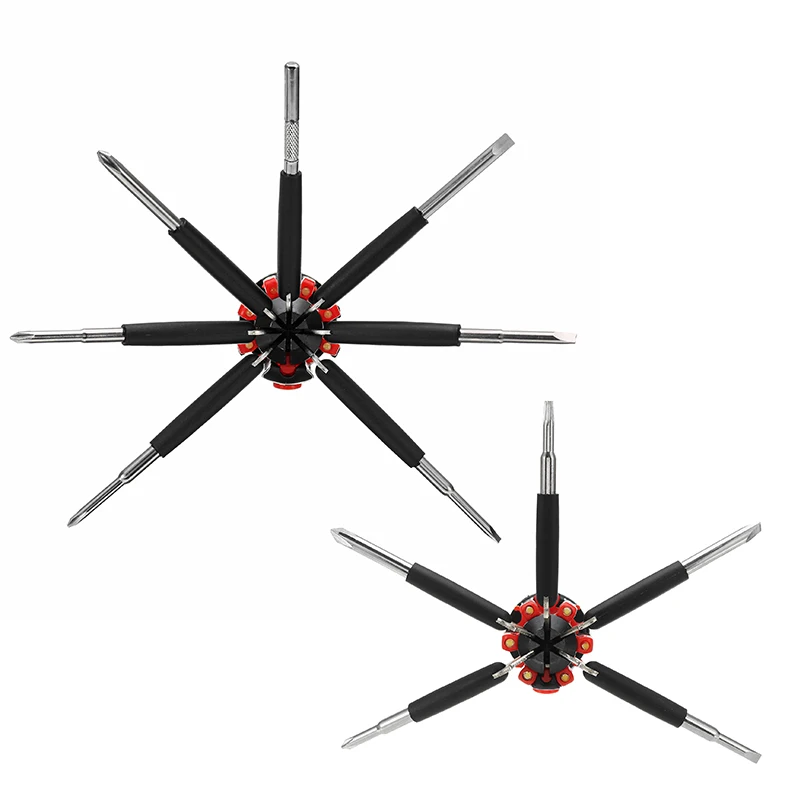 6/8 в 1 Многофункциональный фонарь отвертки Комбинация Светодиодный легкая