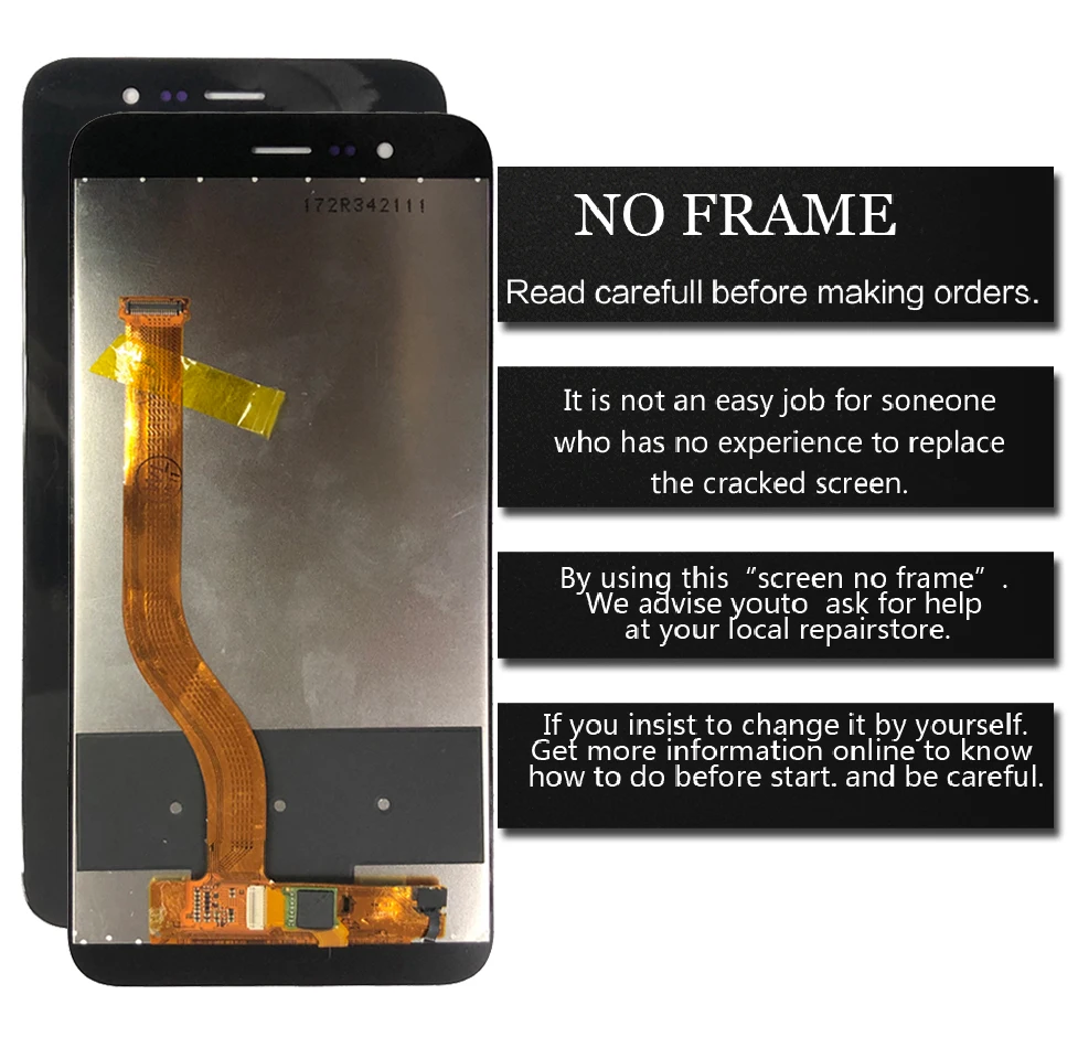 2560*1440 для Huawei Honor 8 Pro LCD V9 дисплей сенсорный датчик экрана в сборе с рамкой DUK L09 AL20