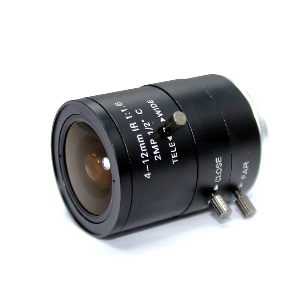 2MP 4-12 мм IR Объектив C Mount 2,0 мегапикселей HD промышленный объектив с фокусным расстоянием ручной радужной диафрагмой cctv объектив для камеры видеонаблюдения