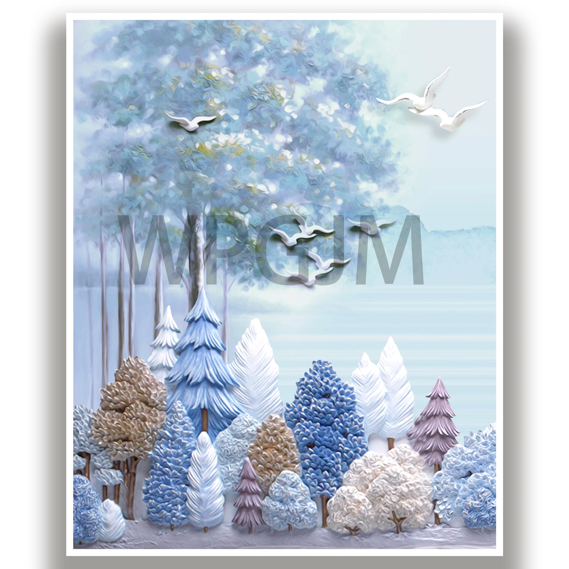 

Embossed three-dimensional abstract elk tree Nordic Posters Prints Wall Art Canvas Painting Pictures For Living Room Home Decor