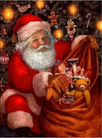Santas Christmas Tree Diamond Embroidery DIY Needlework Full Diamond Painting Cross Stitch 5D Rhinestones Mosaic New Year - Цвет: 6