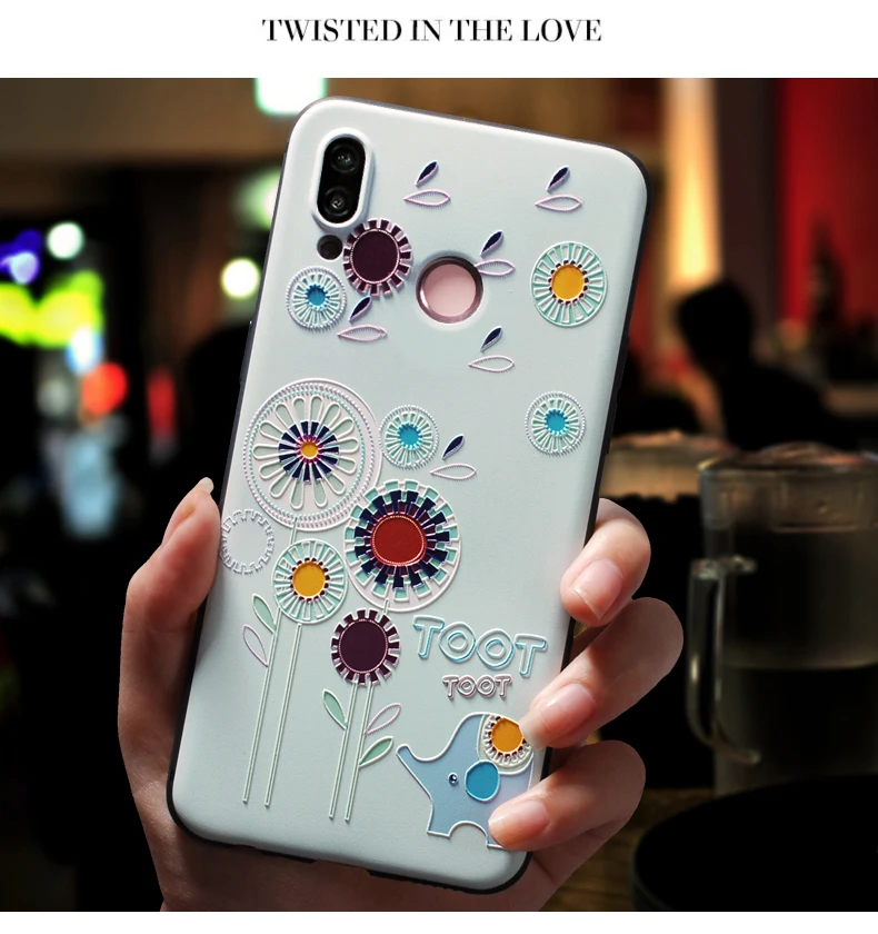 Чехол с объемными цветами розы для Huawei P20 P30 Lite Pro P Smart, чехол для Huawei Mate 20 10 Lite Pro Honor 20 8X 8A Pro, черный