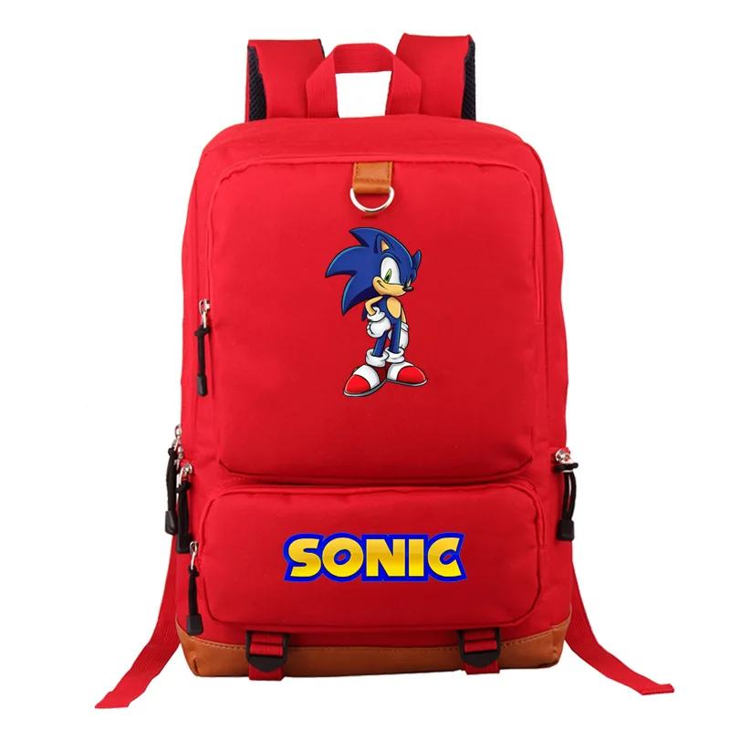 Милый мультипликационный рюкзак Super Sonic женский и мужской повседневный для