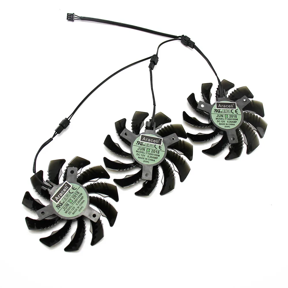 3pin T128010SM PLD08010S12H для видеокарты Gigabyte GV-N970WF3OC-4GD GTX970 шаг вентилятора охлаждения 4 0