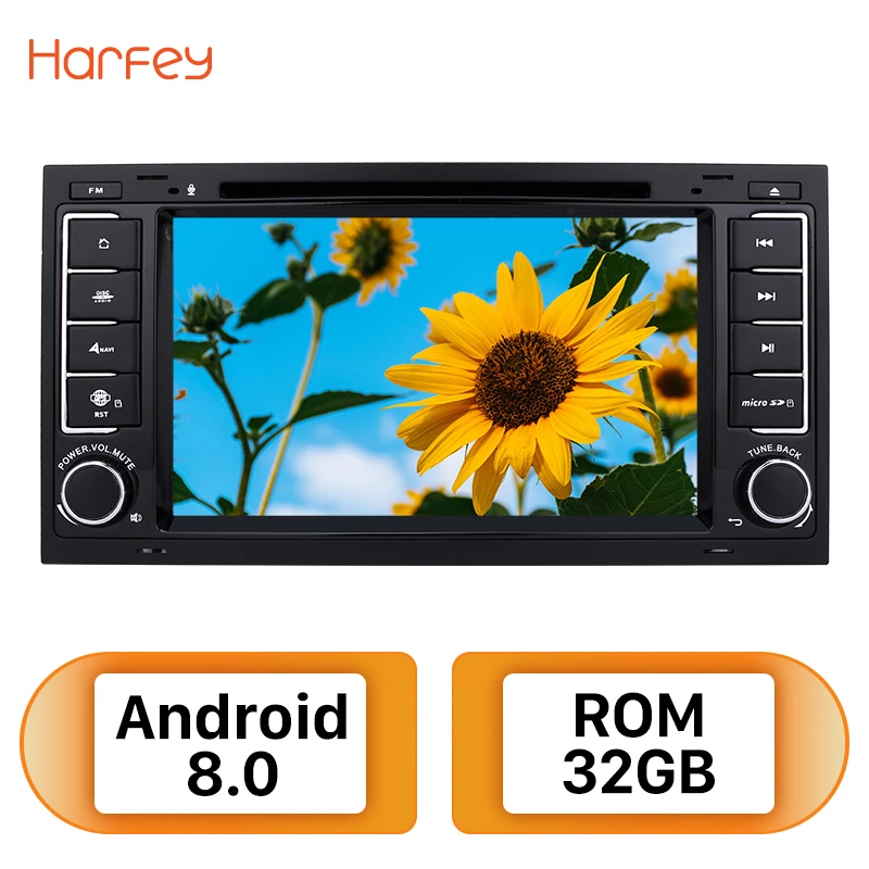 Harfey Android 8 0 7 &quot2Din радио автомобиль VW T5 Multivan Touareg Transporter стерео gps Wi-Fi Tochscreen