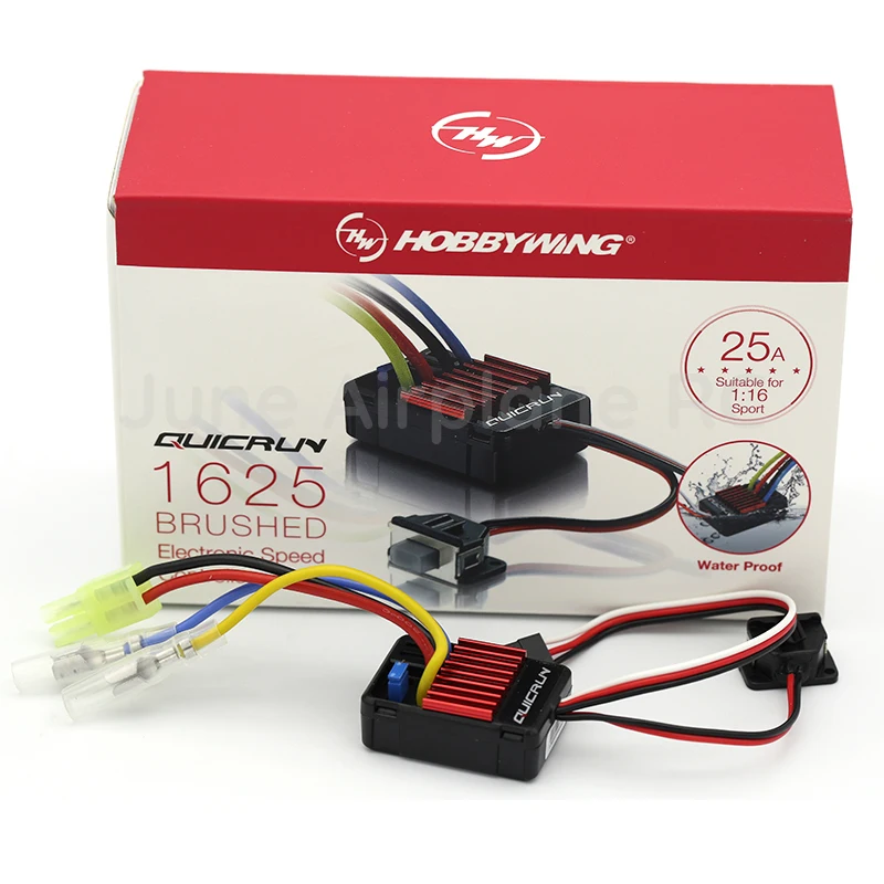 

1pcs Hobbywing QuicRun WP 1625 25A Dual Brushed Waterproof ESC Speed Controller for 1/16th, 1/18th scale touring cars