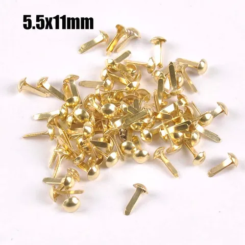 Металлические круглые брэды для скрапбукинга, 100 шт - изображение