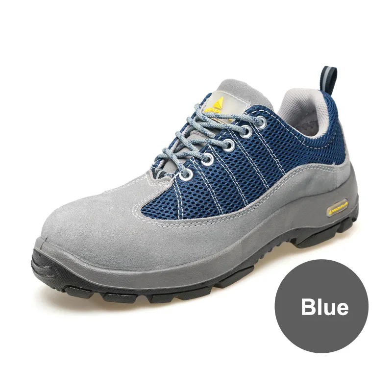 gray blue Deltaplus/301322 г. Безопасная обувь со стальным носком, нескользящая, дышащая, рабочая обувь, износостойкая Рабочая обувь - Цвет: gray blue