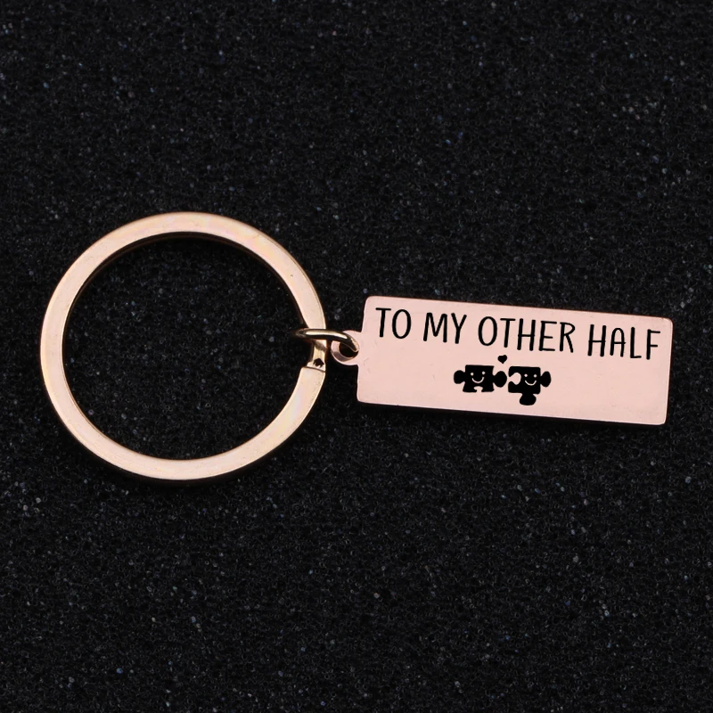 Брелок для ключей к второй половине из нержавеющей стали 3 цвета - купить по