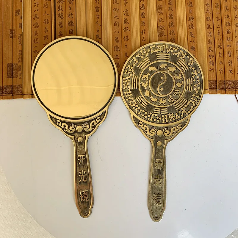 Фэн шуй винтажное зеркало древнее багуа буддистские фигурки украшение для дома