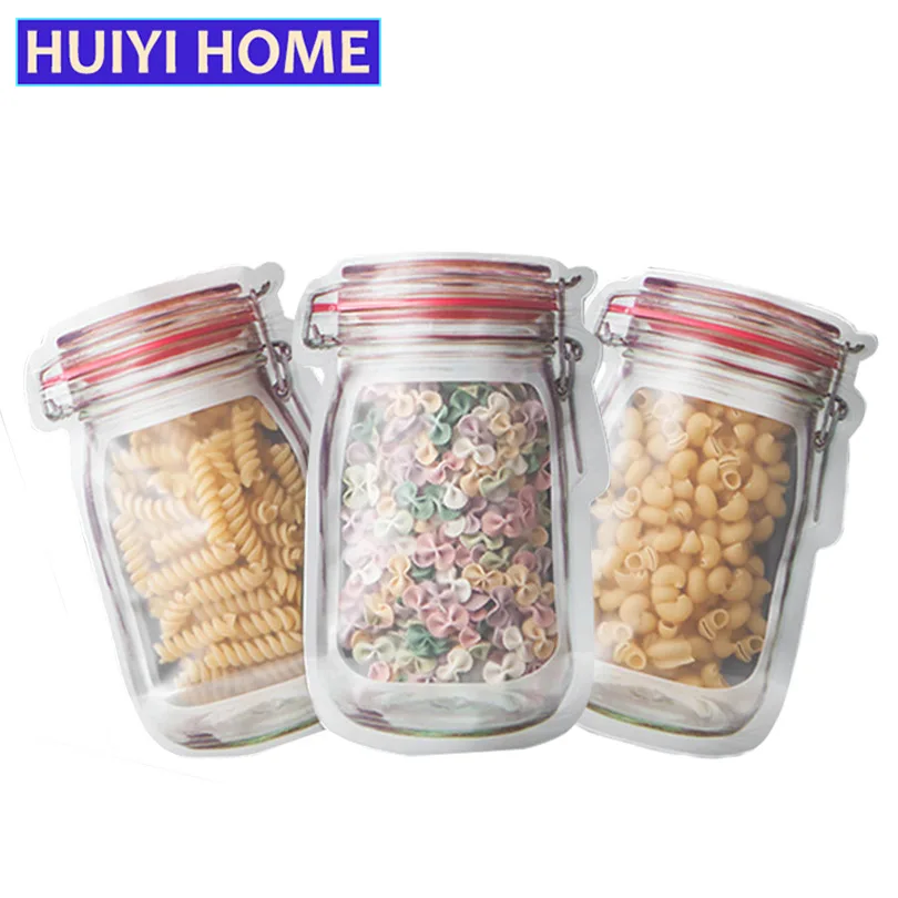 Mason Jar сумки на молнии 18 шт Многоразовые Пакеты для закусок герметичные пакеты