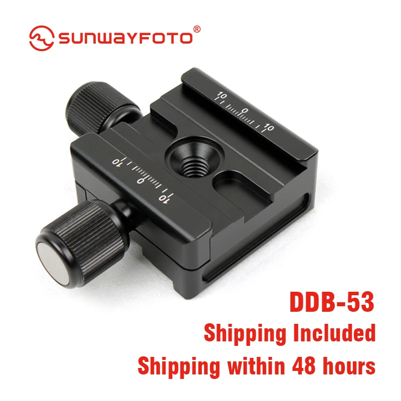 SUNWAYFOTO DDB 53 штатива Quick Release Зажим для DSLR idirectional 90 градусов смещение двойной