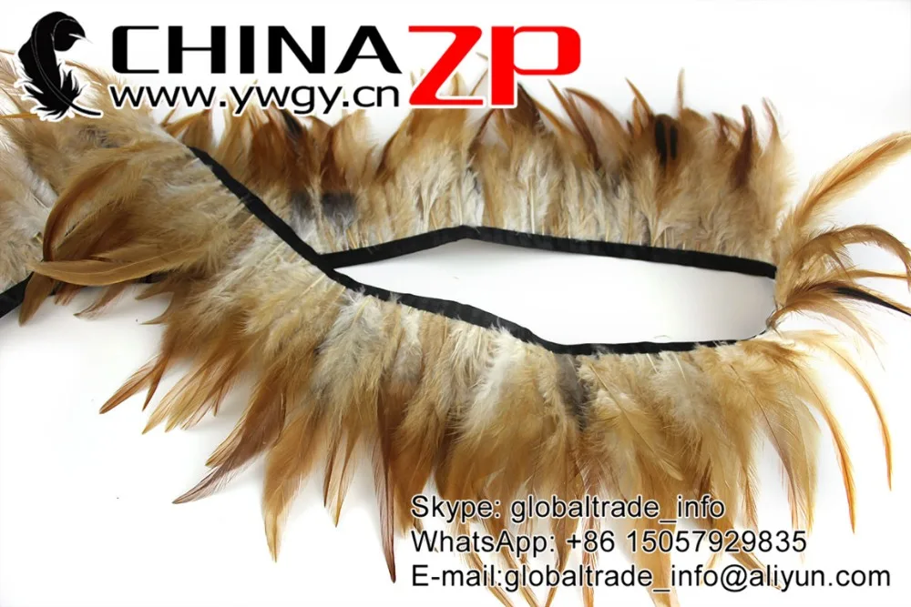 CHINAZP Factory Cheap Wholesale 10yards/lot Unique Dyed Light Brown&ampNatural Chicken Rooster Saddle Feathers Fringe Trim | Дом и сад