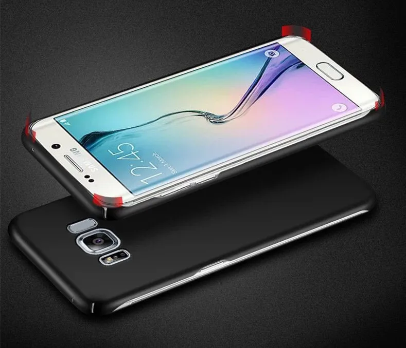 Чехол для Samsung Galaxy S8 чехол plus матовый поликарбонатные Чехлы черный Жесткий