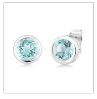 GemStoneKing 2,00 Ct круглые 6 мм розовые сапфировые 925 пробы серебряные классические серьги-гвоздики для женщин