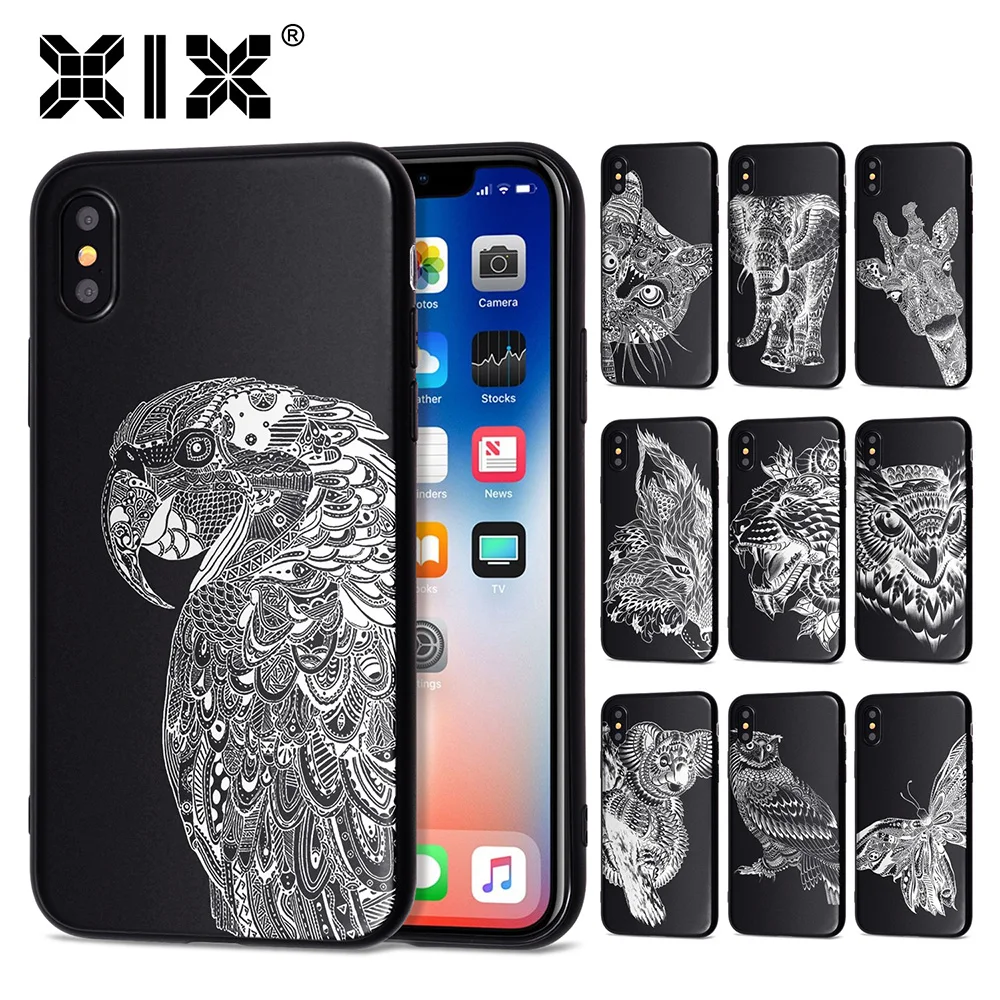 Чехол для Funda iPhone X 5 5S SE 6 6S 7 8 Plus XS Max животные черного чехла чехол из мягкого ТПУ Capa