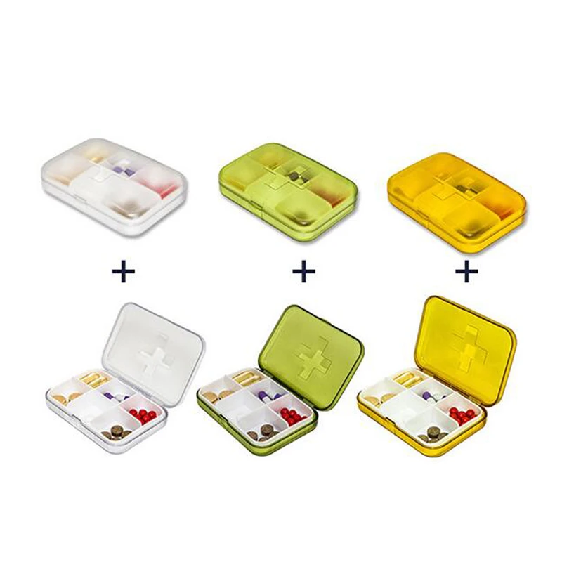 Для путешествий для домашнего использования 6 сеток модные мини футляры таблеток