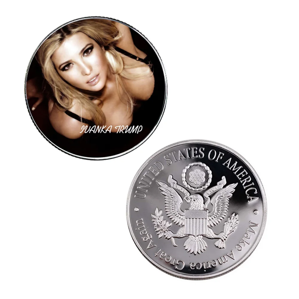 5 шт./лот коллекционные сувенирные подарки с серебряным покрытием Иванка Трамп