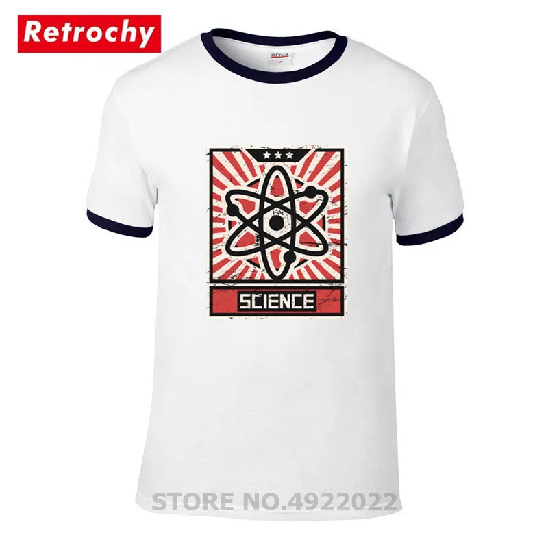 Мужская Винтажная футболка с постером Atom Geek Nerd недорогая брендовая Hombre Camisetas
