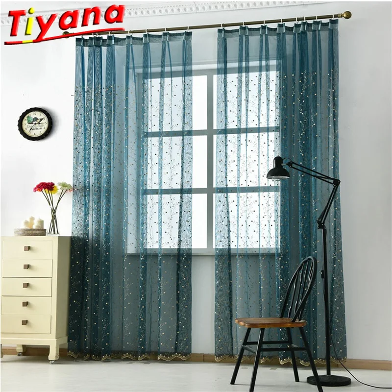 Вышитые тюлевые шторы для гостиной спальни гостиницы роскошные европейские