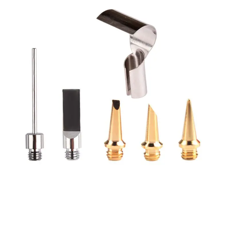 6pcs Tip Паяльники HS-1115K профессиональный Электрический газовый портативный газовый Электрический паяльник набор бутановый газовый пистолет Утюг с железными наконечниками - Цвет: 6pcs Tip